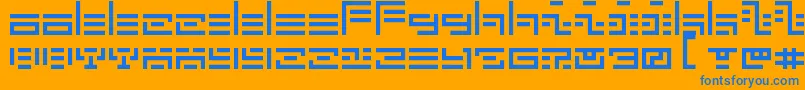 5Fatal Error Font – Blue Fonts on Orange Background