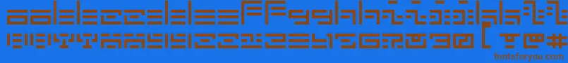 5Fatal Error Font – Brown Fonts on Blue Background