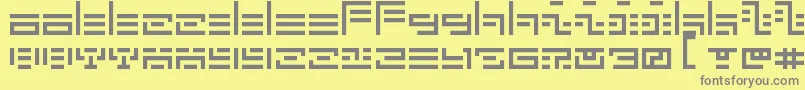 5Fatal Error Font – Gray Fonts on Yellow Background