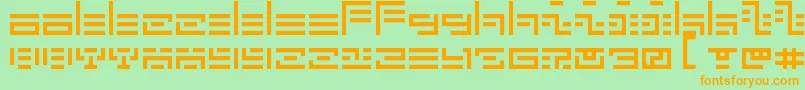 5Fatal Error Font – Orange Fonts on Green Background