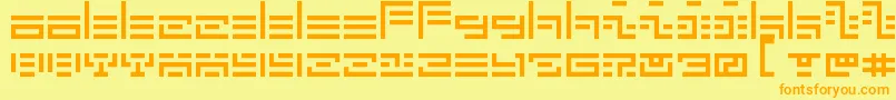 5Fatal Error Font – Orange Fonts on Yellow Background