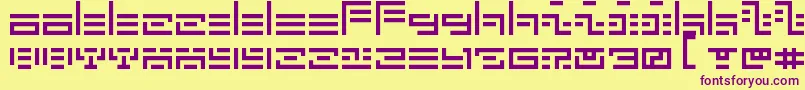 5Fatal Error Font – Purple Fonts on Yellow Background