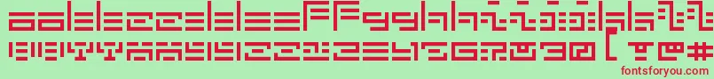 5Fatal Error Font – Red Fonts on Green Background