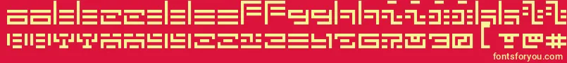 5Fatal Error Font – Yellow Fonts on Red Background