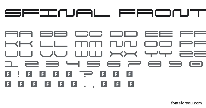 Czcionka 5final frontier – alfabet, cyfry, specjalne znaki