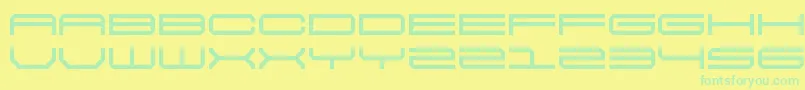Czcionka 5final frontier – zielone czcionki na żółtym tle