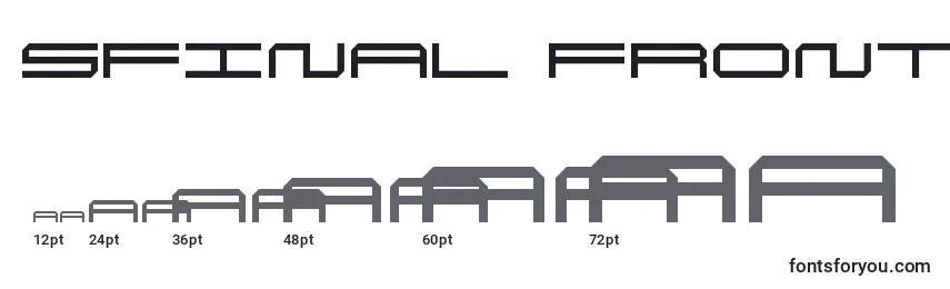 5final frontier Font Sizes