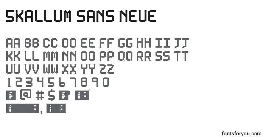 A fonte 5kallum sans neue – alfabeto, números, caracteres especiais