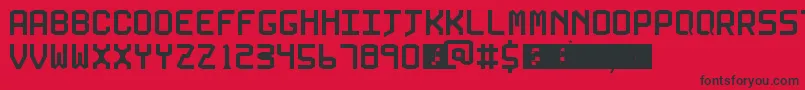 5kallum sans neue Font – Black Fonts on Red Background