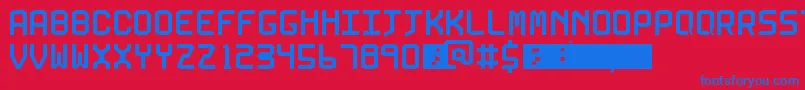 5kallum sans neue Font – Blue Fonts on Red Background