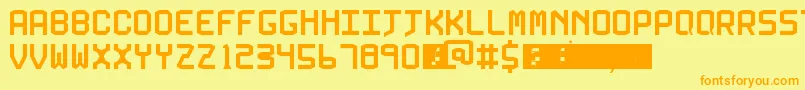 5kallum sans neue Font – Orange Fonts on Yellow Background