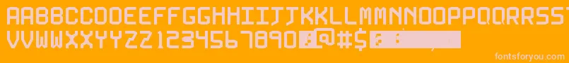 5kallum sans neue Font – Pink Fonts on Orange Background
