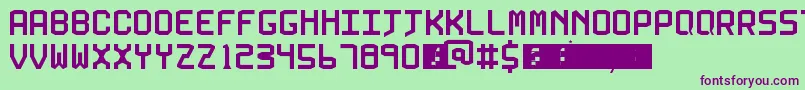 5kallum sans neue Font – Purple Fonts on Green Background