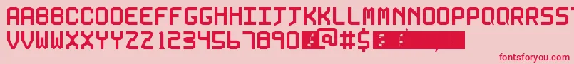 5kallum sans neue Font – Red Fonts on Pink Background