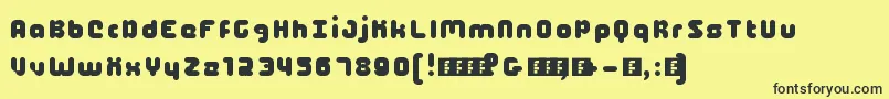 5maach Font – Black Fonts on Yellow Background