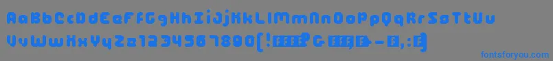 フォント5maach – 灰色の背景に青い文字