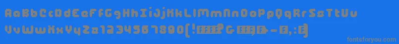 フォント5maach – 青い背景に灰色の文字