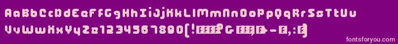 5maach Font – Pink Fonts on Purple Background