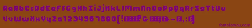 5maach Font – Purple Fonts on Brown Background