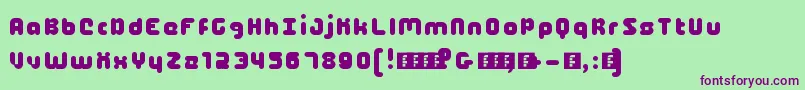 5maach Font – Purple Fonts on Green Background