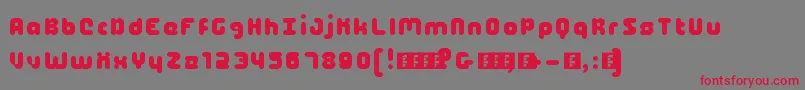 5maach Font – Red Fonts on Gray Background