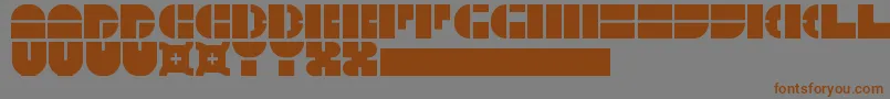 Шрифт 5Megabam – коричневые шрифты на сером фоне