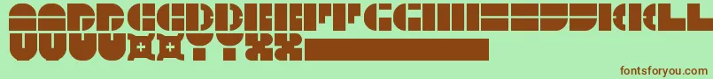 5Megabam Font – Brown Fonts on Green Background