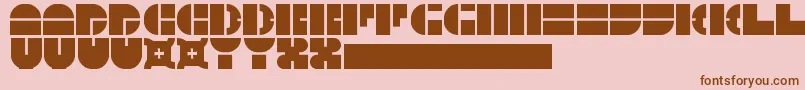 5Megabam Font – Brown Fonts on Pink Background