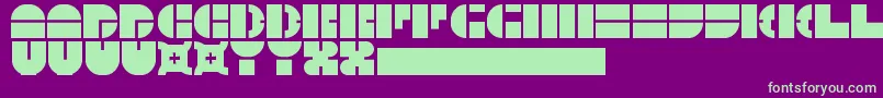 5Megabam Font – Green Fonts on Purple Background