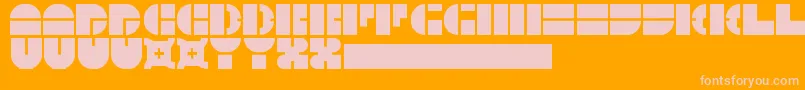 5Megabam Font – Pink Fonts on Orange Background