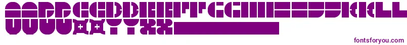 Police 5Megabam – polices violettes sur fond blanc