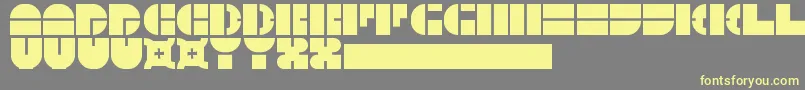 Шрифт 5Megabam – жёлтые шрифты на сером фоне