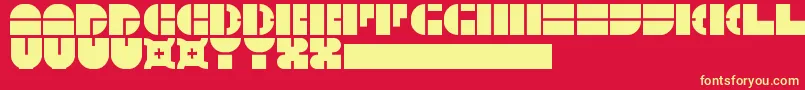 5Megabam Font – Yellow Fonts on Red Background