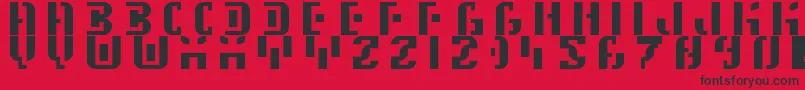 5Space Station Font – Black Fonts on Red Background