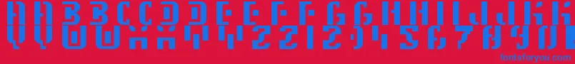 5Space Station Font – Blue Fonts on Red Background