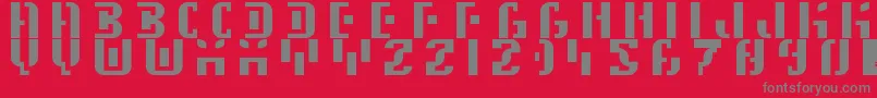 5Space Station Font – Gray Fonts on Red Background