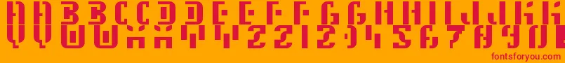 5Space Station Font – Red Fonts on Orange Background