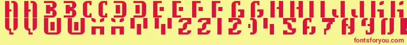 5Space Station Font – Red Fonts on Yellow Background
