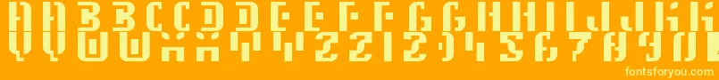 fuente 5Space Station – Fuentes Amarillas Sobre Fondo Naranja