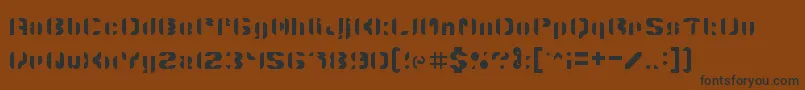 フォント5structonix – 黒い文字が茶色の背景にあります