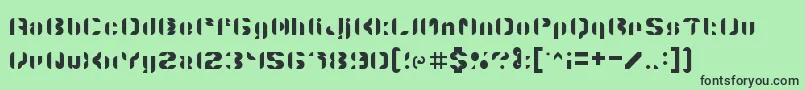 5structonix Font – Black Fonts on Green Background
