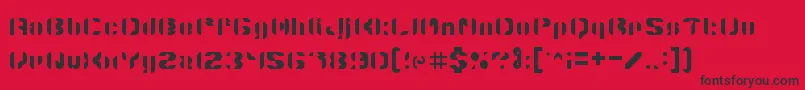 フォント5structonix – 赤い背景に黒い文字