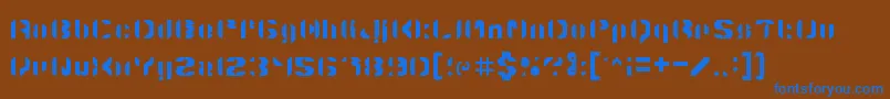 Шрифт 5structonix – синие шрифты на коричневом фоне