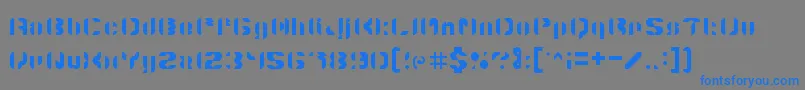 Fonte 5structonix – fontes azuis em um fundo cinza