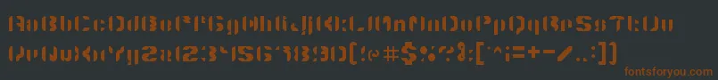 Шрифт 5structonix – коричневые шрифты на чёрном фоне