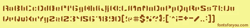 5structonix Font – Brown Fonts on Yellow Background