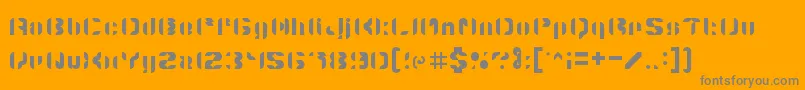 フォント5structonix – オレンジの背景に灰色の文字