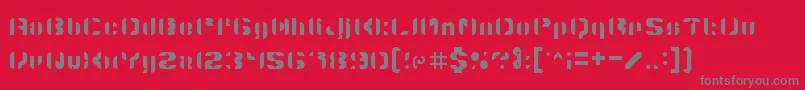 フォント5structonix – 赤い背景に灰色の文字