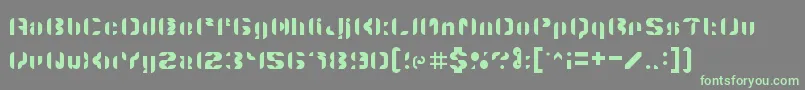 Czcionka 5structonix – zielone czcionki na szarym tle