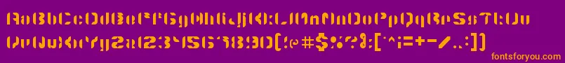 フォント5structonix – 紫色の背景にオレンジのフォント